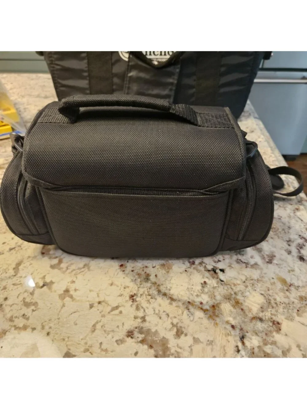 Sony Black Handycam Camera Bag Adjustable Strap Multiple Compartments pockets